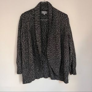 Womens JM Collection Cardigan Top Sweater Sz 1X 3/4 Sleeve Open Front